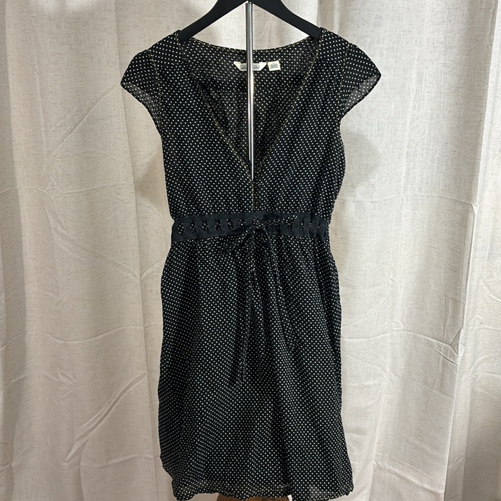 Black With White Polka Dot Mini Dress